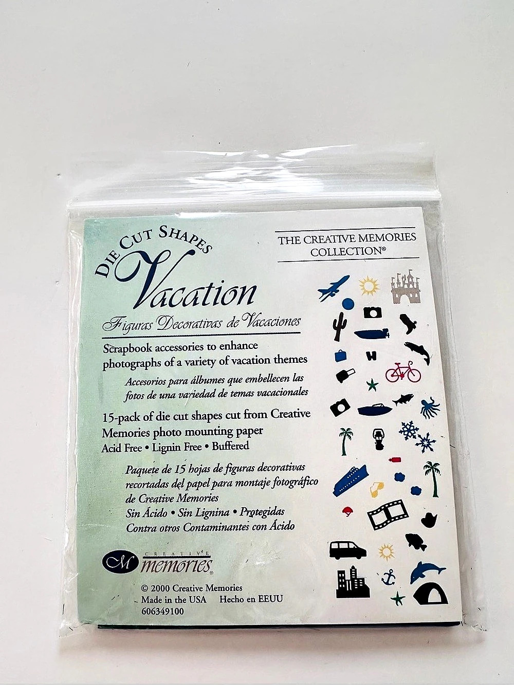 Creative Memories Vacation Die Cut Pack NEW in Original Package